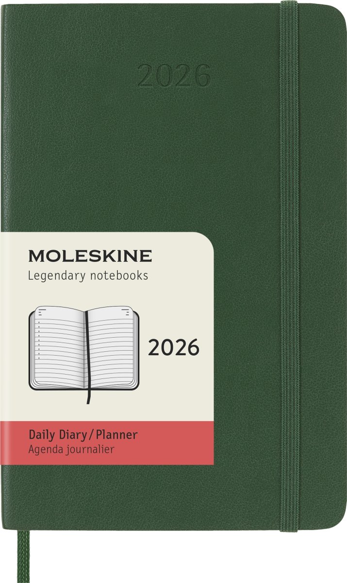 Moleskine 2026 Kalender | S | Dag | Poc. | Grön