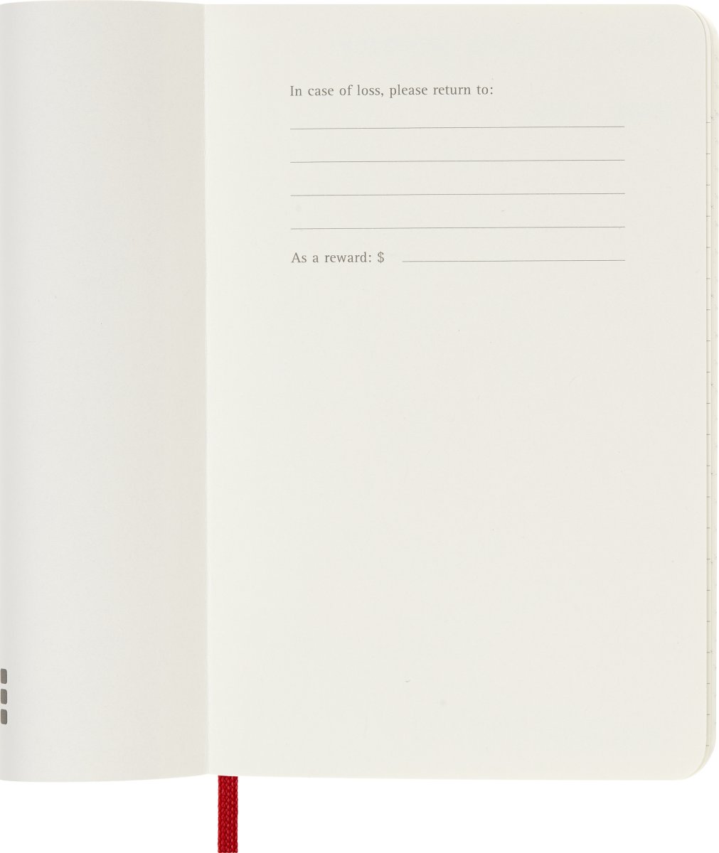 Moleskine 2026 Kalender | S | Dag | Poc. | Röd