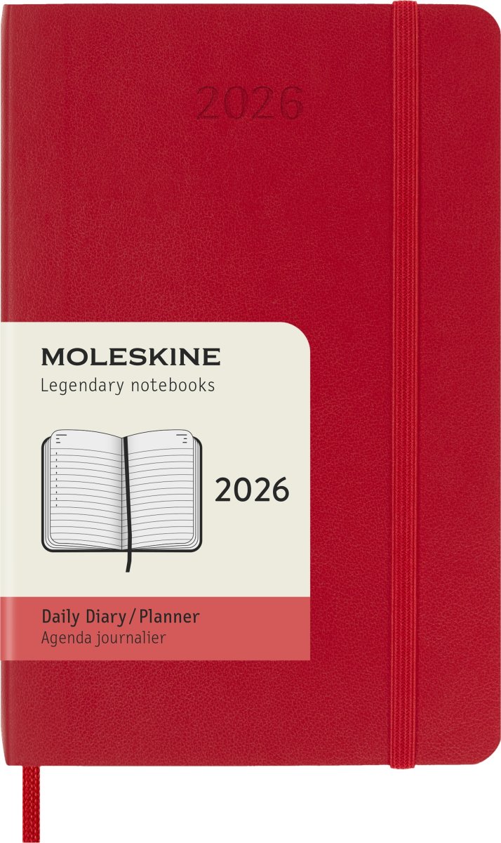 Moleskine 2026 Kalender | S | Dag | Poc. | Röd