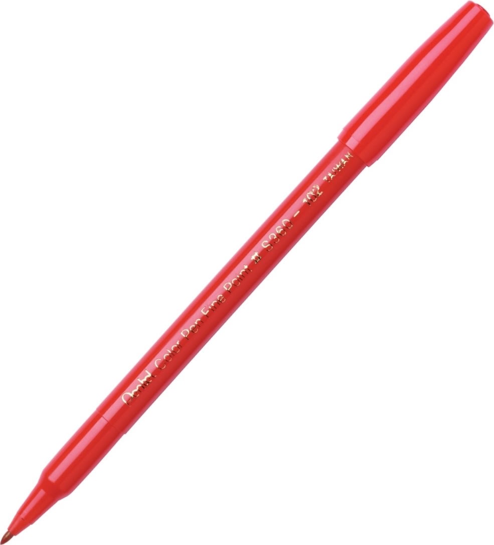 Pentel S360 Fiberpenna Röd