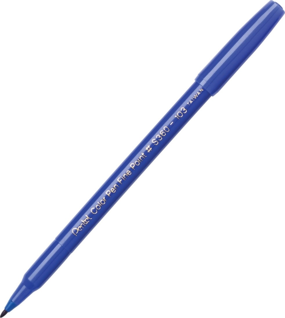 Pentel S360 Fiberpenna Blå