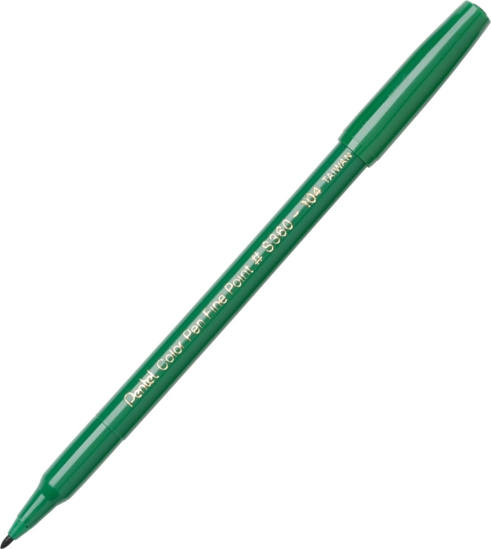 Pentel S360 Fiberpenna Grön