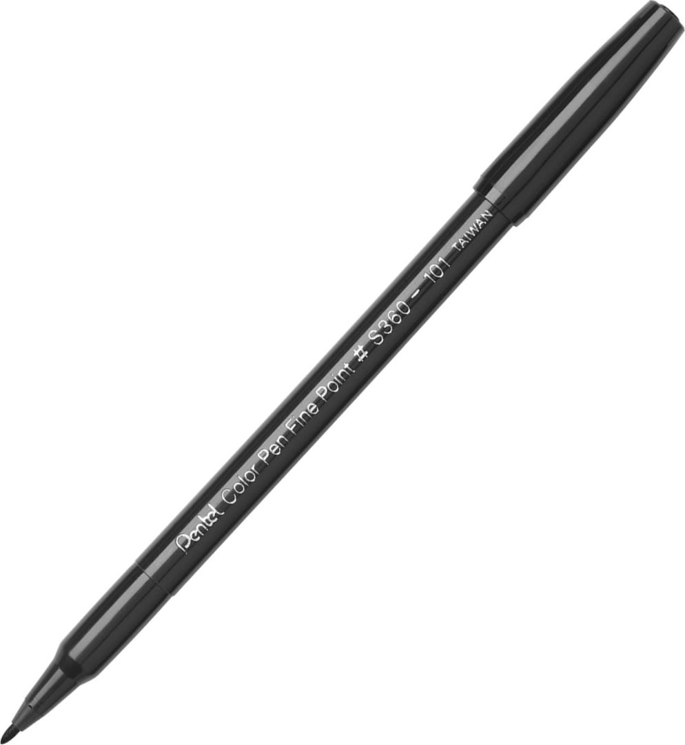 Pentel S360 Fiberpenna Svart