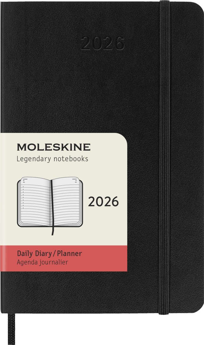 Moleskine 2026 Kalender | S | Dag | Poc. | Svart