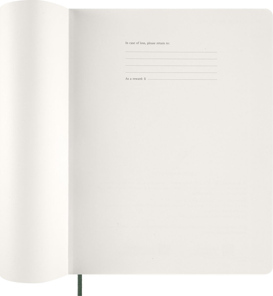 Moleskine 2026 Kalender | Ess. | Vecka v. | Grön