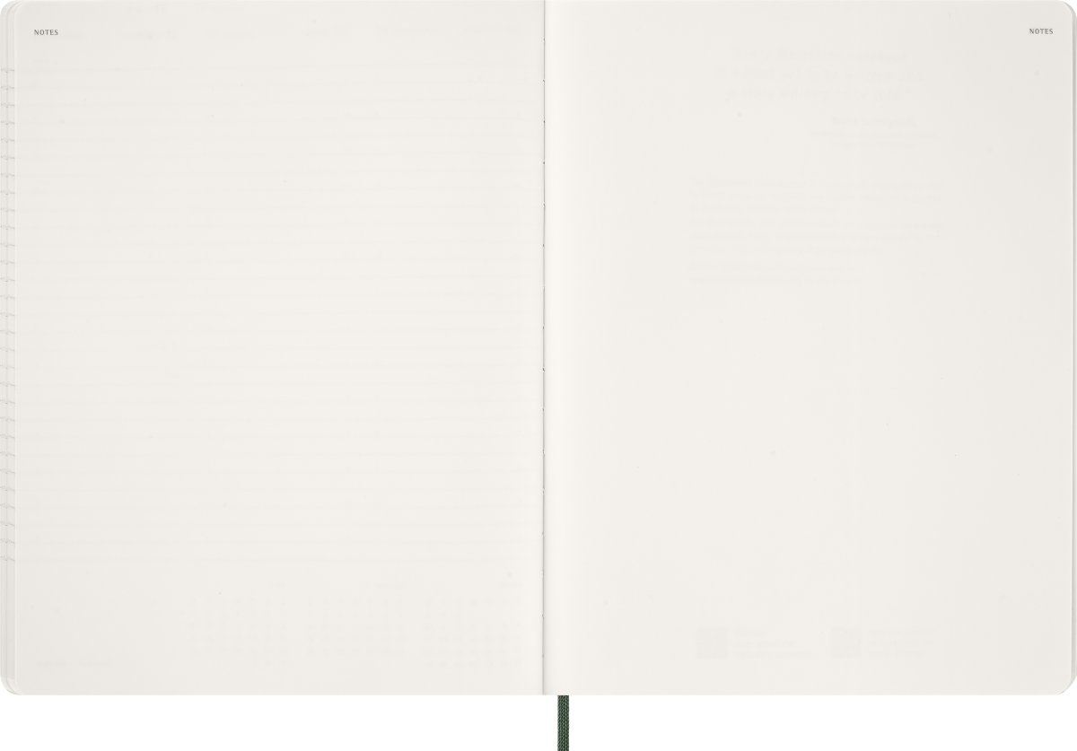 Moleskine 2026 Kalender | Ess. | Vecka v. | Grön