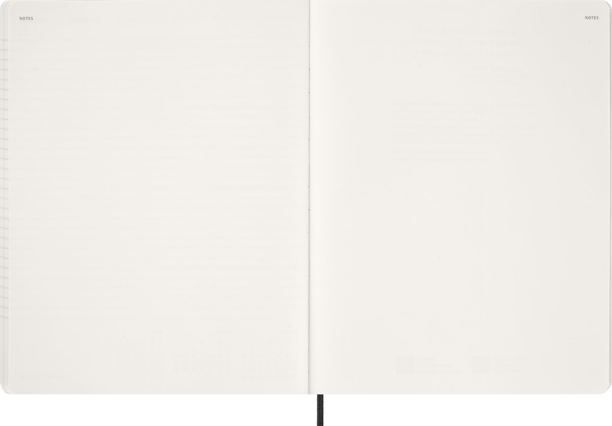 Moleskine 2026 Kalender | Ess. | Veckovy | Svart