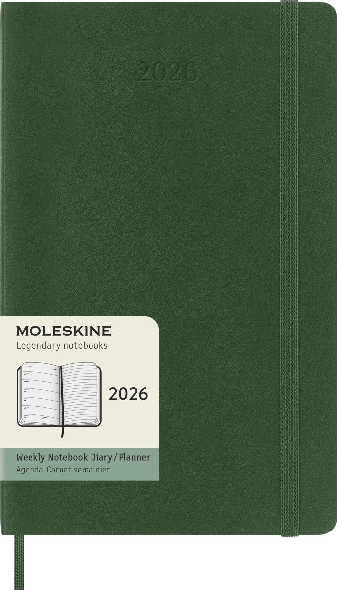 Moleskine 2026 Kalender | S | Vecka | L | Grön