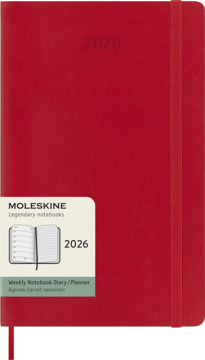 Moleskine 2026 Kalender | S | Vecka | L | Röd