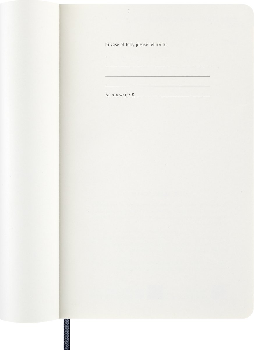 Moleskine 2026 Kalender | S | Vecka | L | Blå