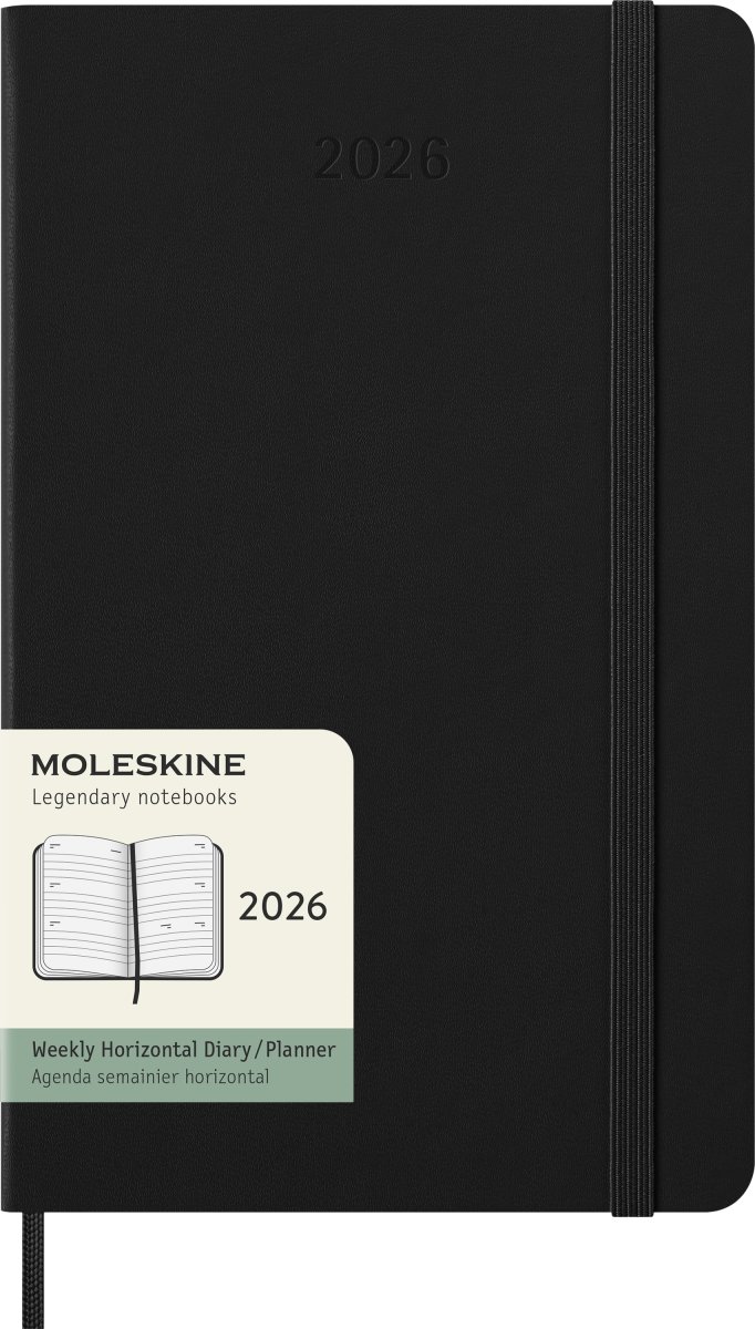 Moleskine 2026 Kalender | H | Vecka h. | L | Svart