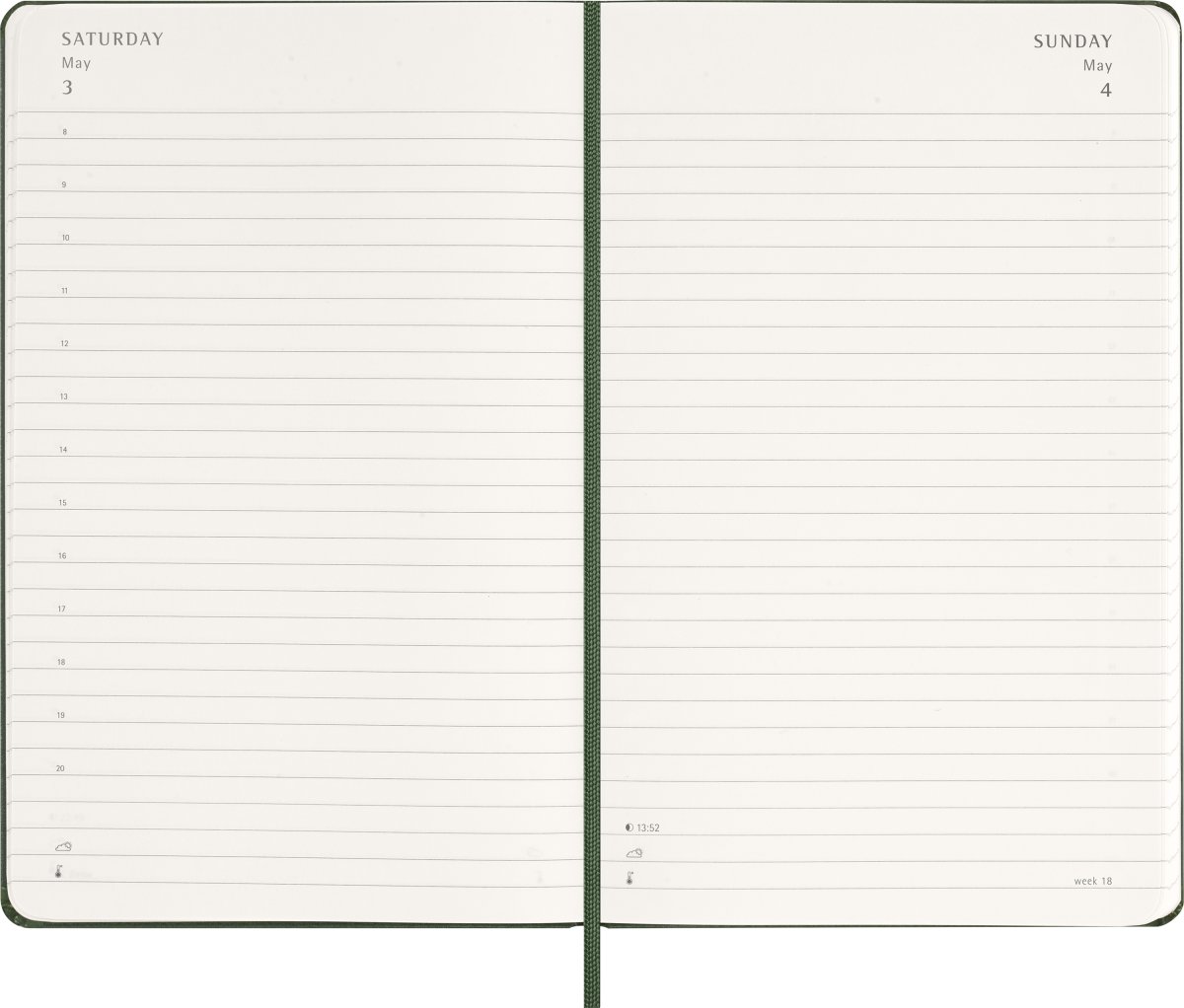 Moleskine 2026 Kalender | H | Dag | L | Grön