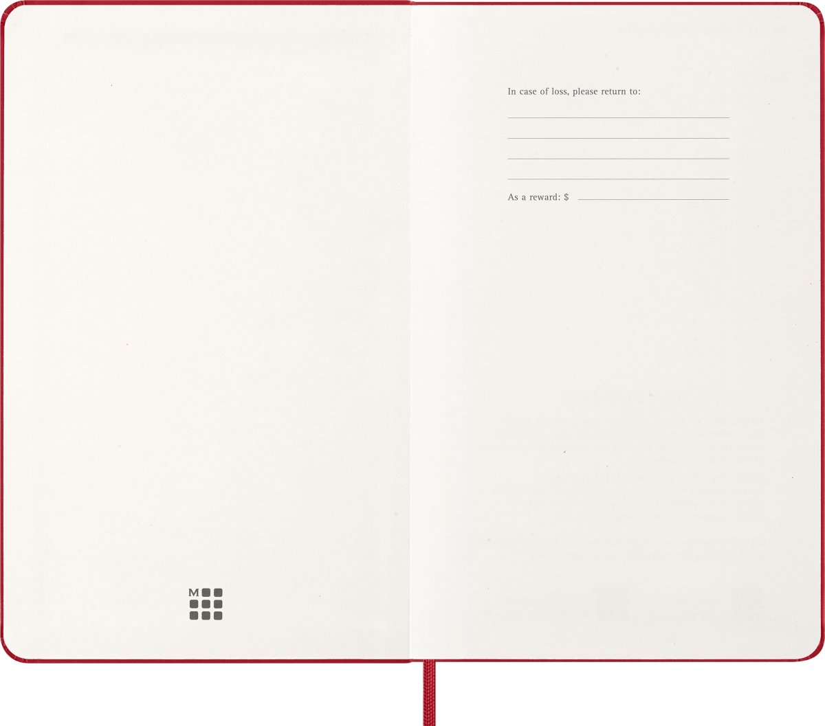 Moleskine 2026 Kalender | H | Dag | L | Röd