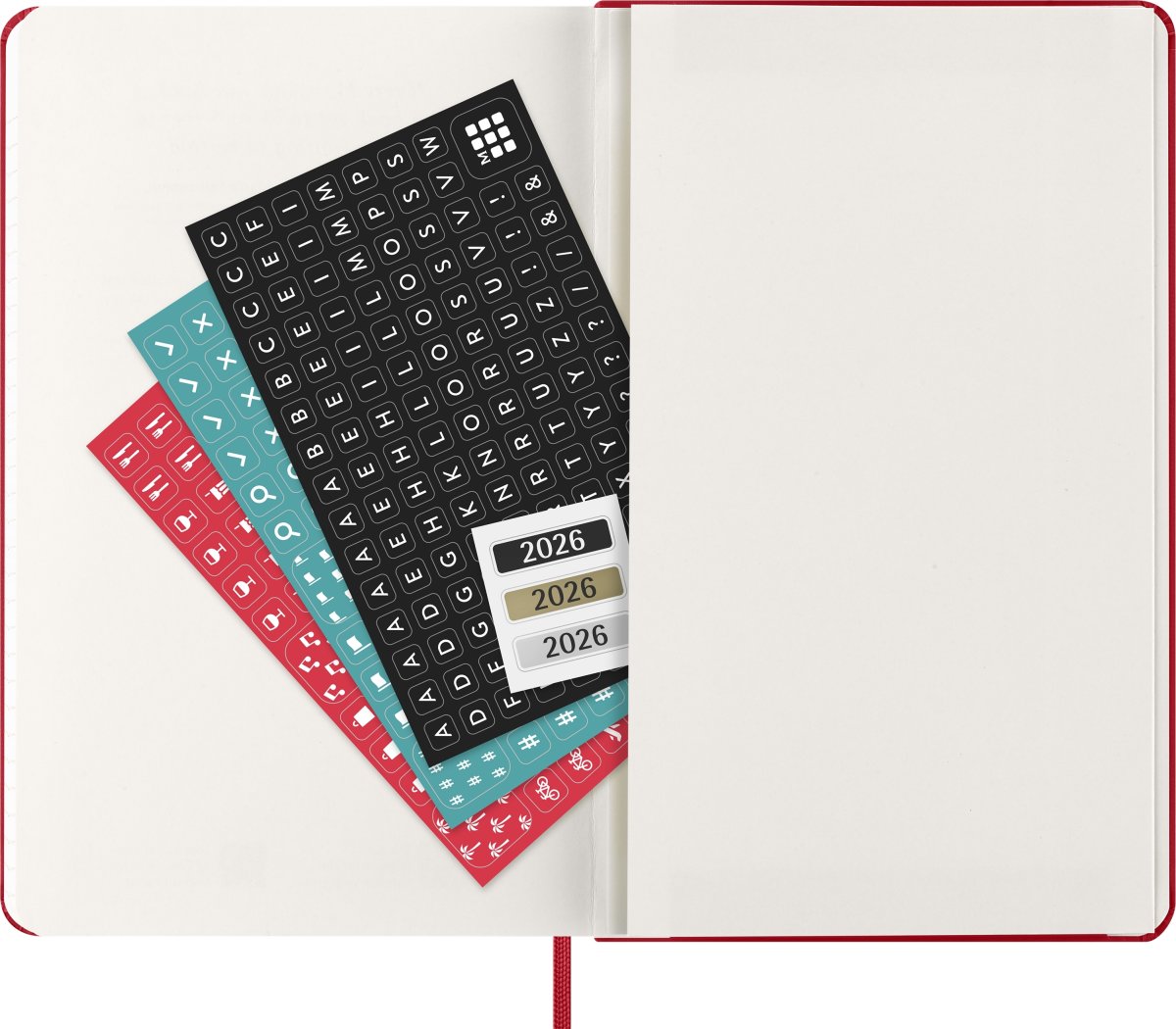 Moleskine 2026 Kalender | H | Dag | L | Röd