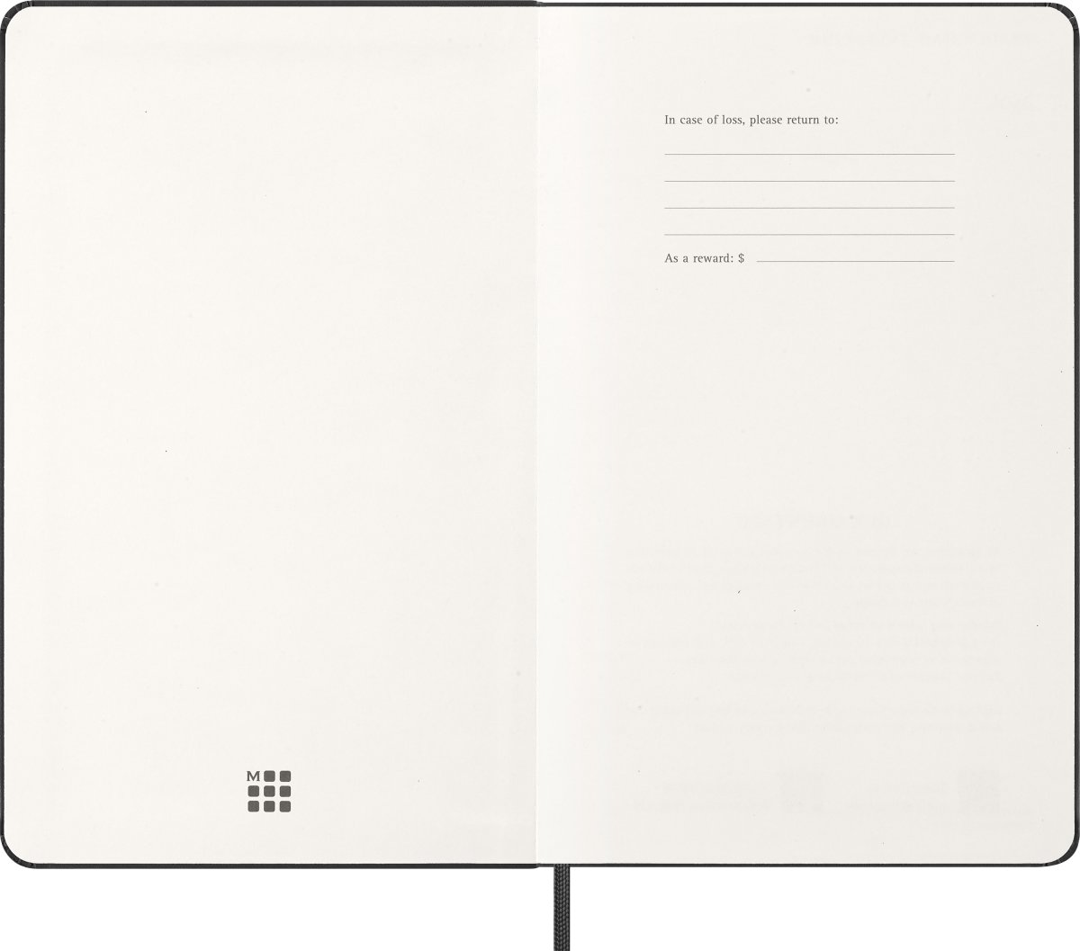 Moleskine 2026 Kalender | H | Dag | L | Svart