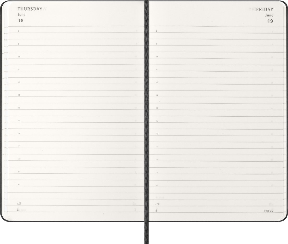 Moleskine 2026 Kalender | H | Dag | L | Svart
