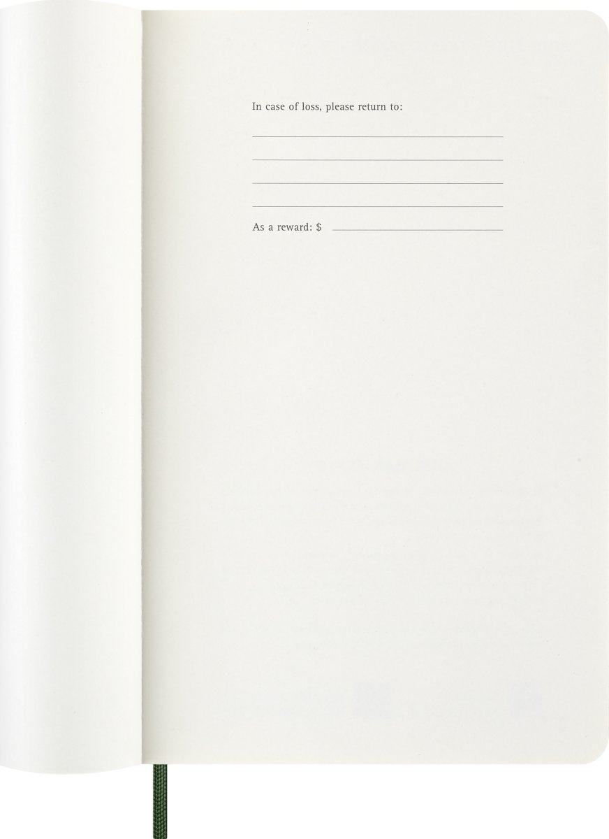 Moleskine 2026 Kalender | S | Dag | L | Grön