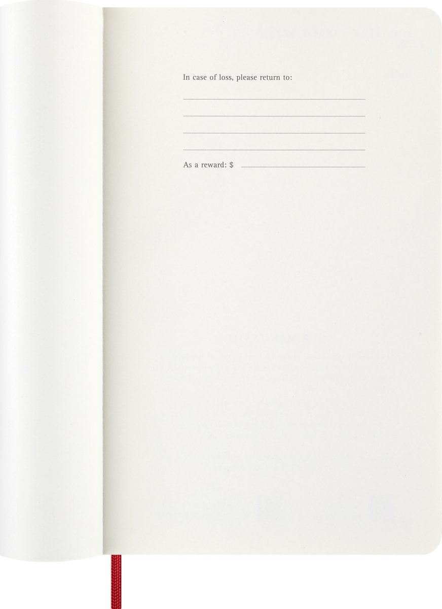 Moleskine 2026 Kalender | S | Dag | L | Röd