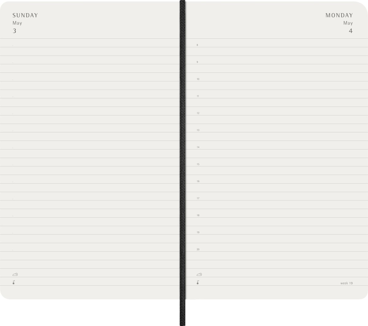 Moleskine 2026 Kalender | S | Dag | L | Svart