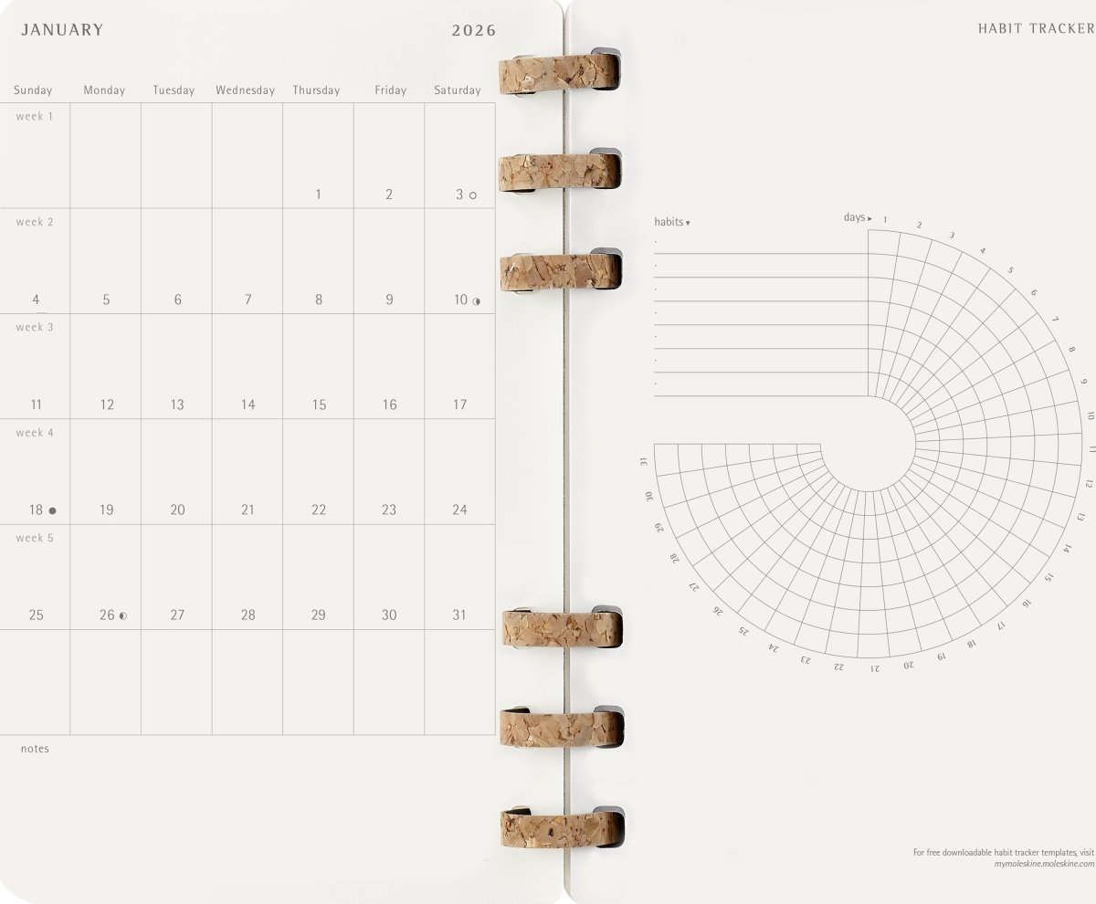 Moleskine 2026 Kalender | Vecka | L | Svart