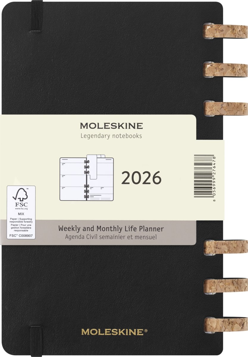 Moleskine 2026 Kalender | Vecka | L | Svart