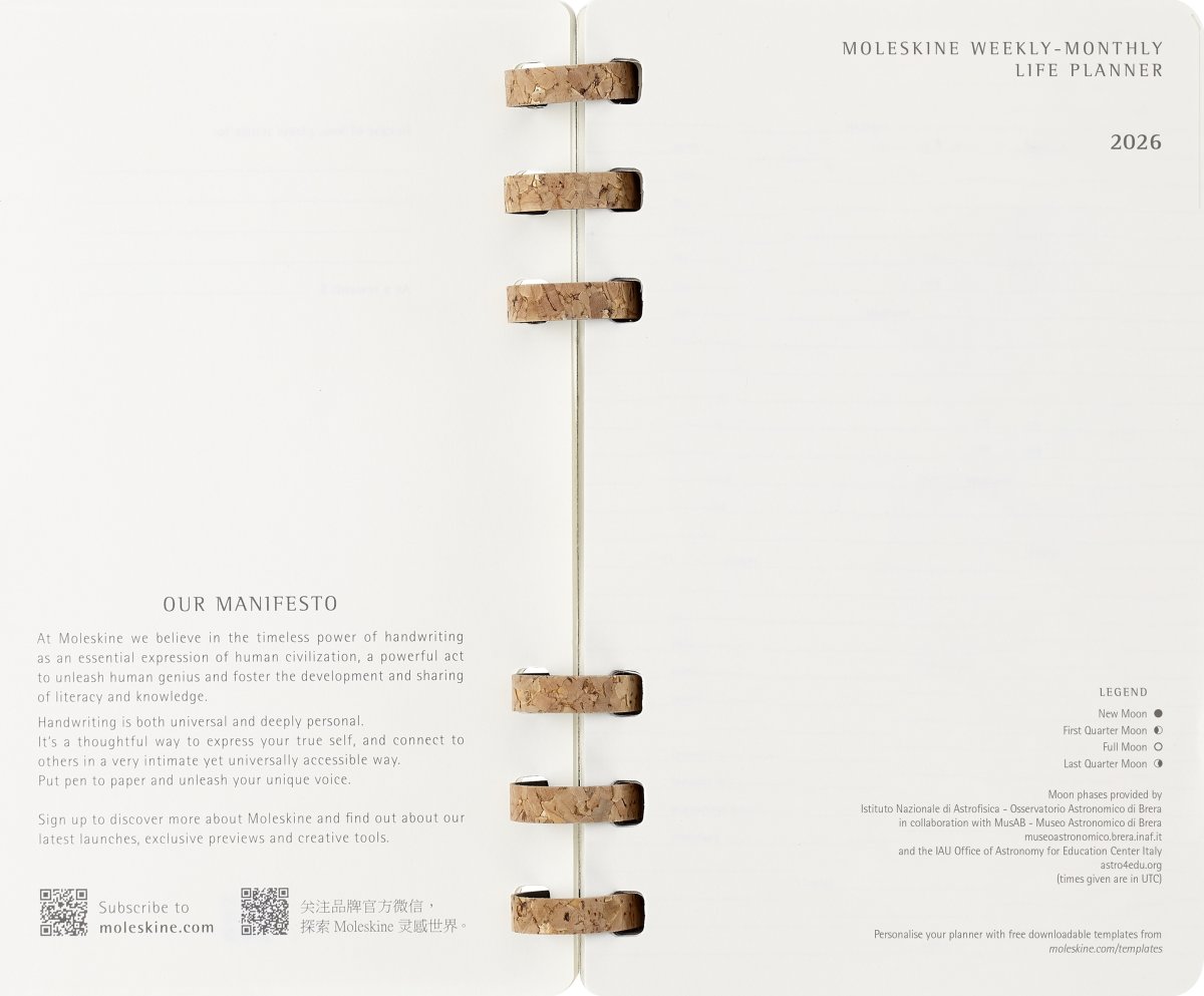 Moleskine 2026 Kalender | Vecka | L | Svart