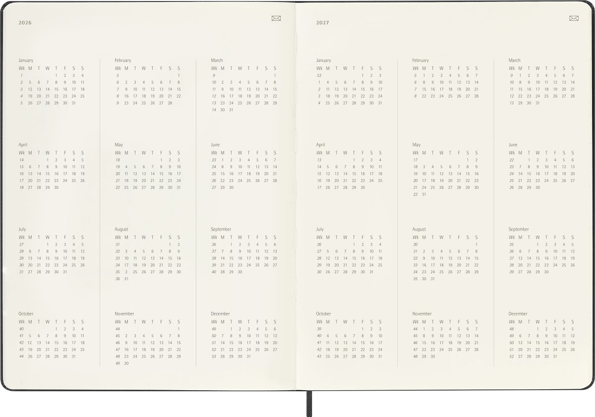 Moleskine 2026 Kalender | Pro Digital | Vecka | XL