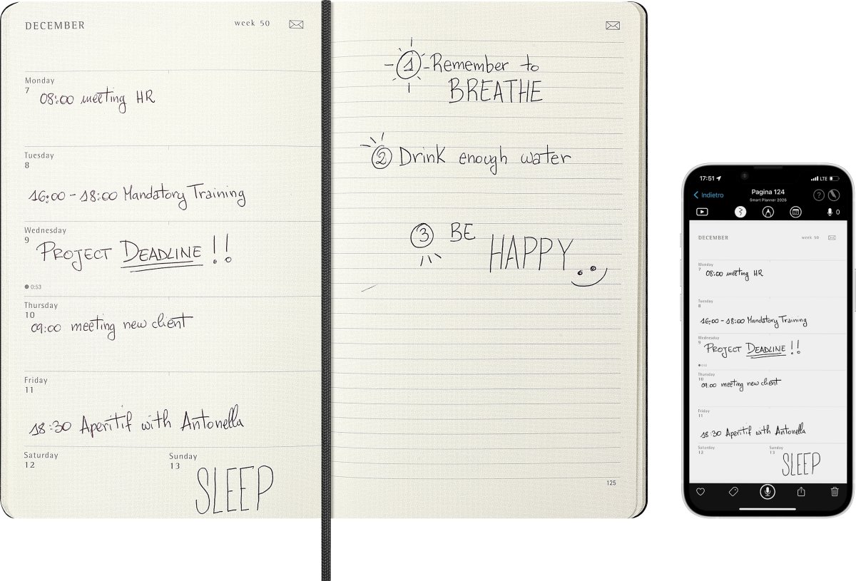 Moleskine 2026 Kalender | Digital | Vecka | L