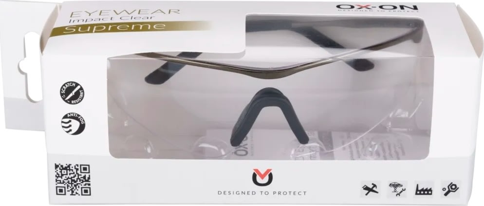 OX-ON Skyddsglasögon Impact Supreme, Klar