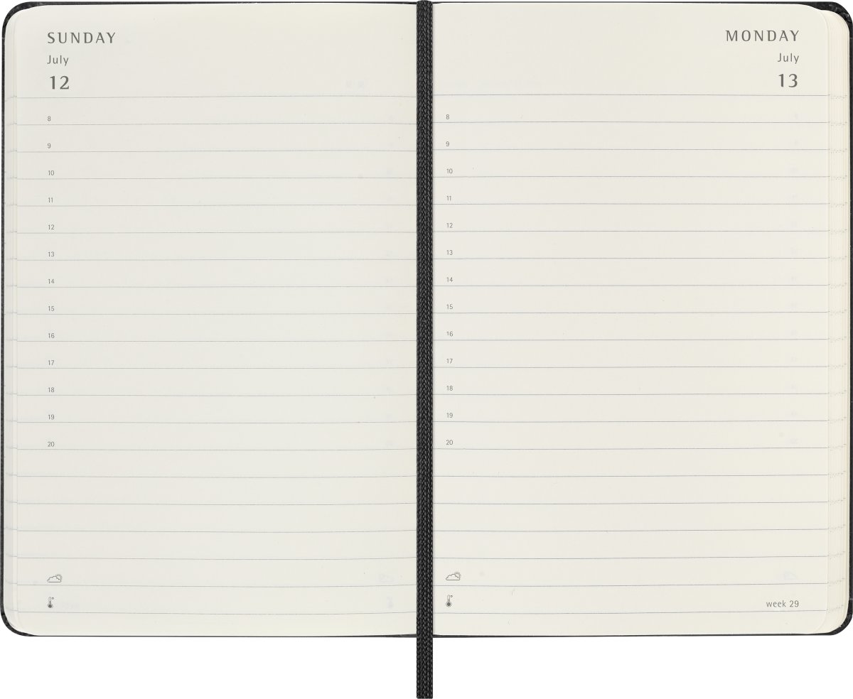 Moleskine 2026 Kalender | H | Dag | Poc. | Svart