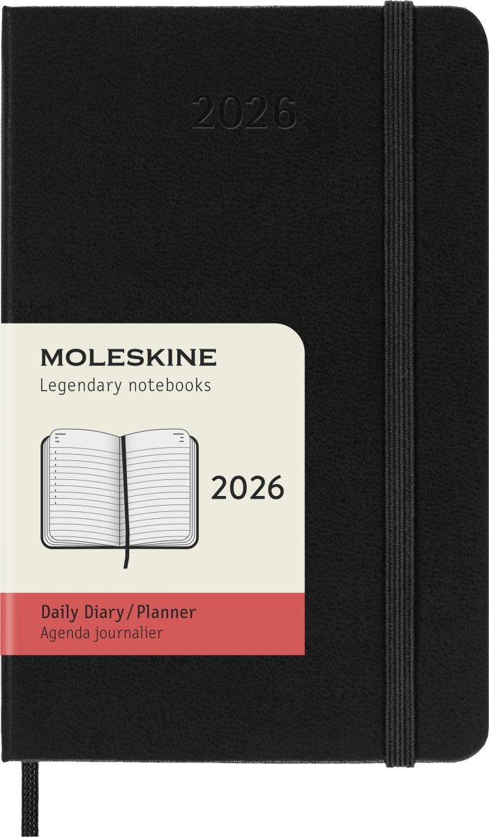 Moleskine 2026 Kalender | H | Dag | Poc. | Svart