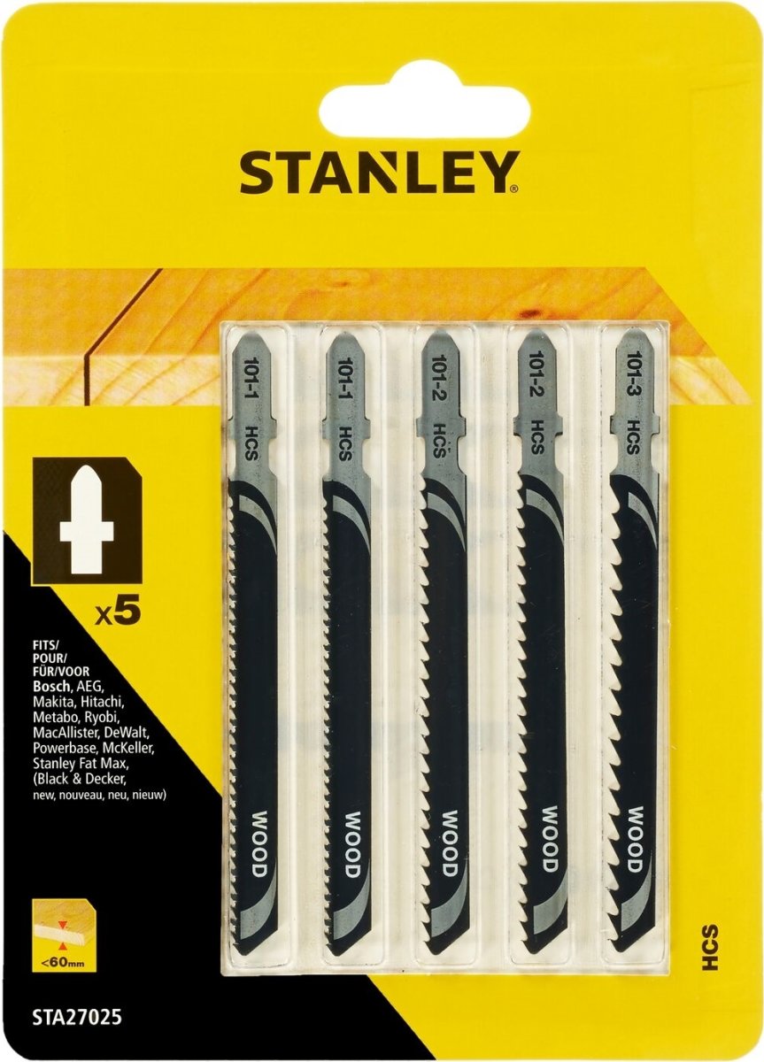 Stanley Sticksågbladset för trä, 5 st.
