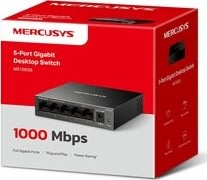 Mercusys 5-Port Gigabit Desktop Switch, svart