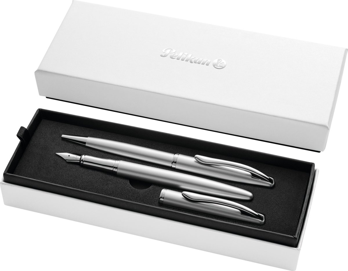 Pelikan Jazz N. Elegance Set, Res/Kulspets, silver