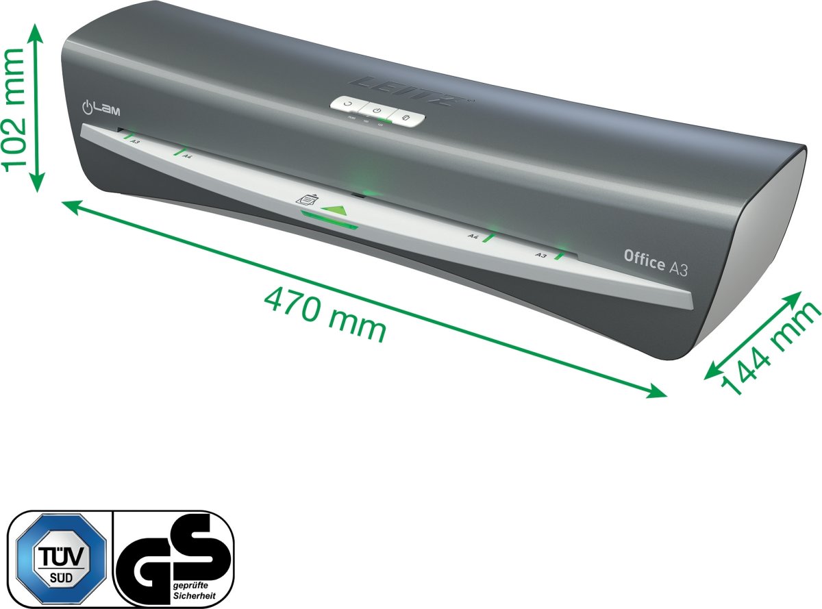 Lamineringsmaskin Leitz iLAM Office A3 Vit/Grå