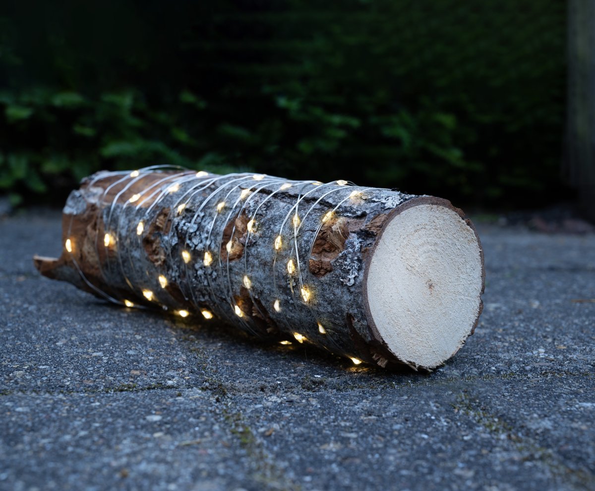 Ljusslinga m/100 LED, 19,9m, silverfärgad