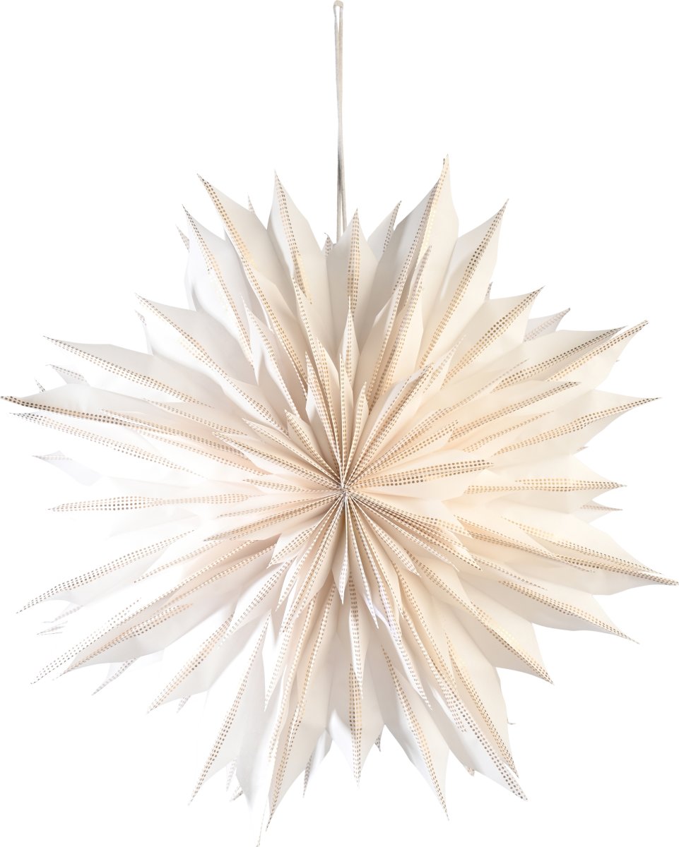 Pappersstjärna, Ø45cm, exkl kabel & glödlampa, vit