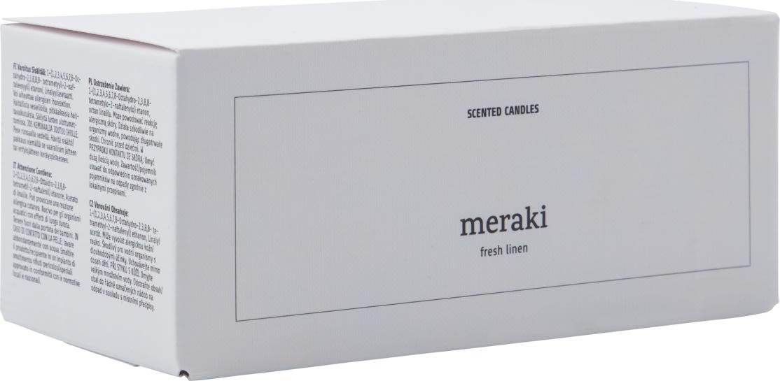 Meraki Doftljus, Fresh Linen, 2 st
