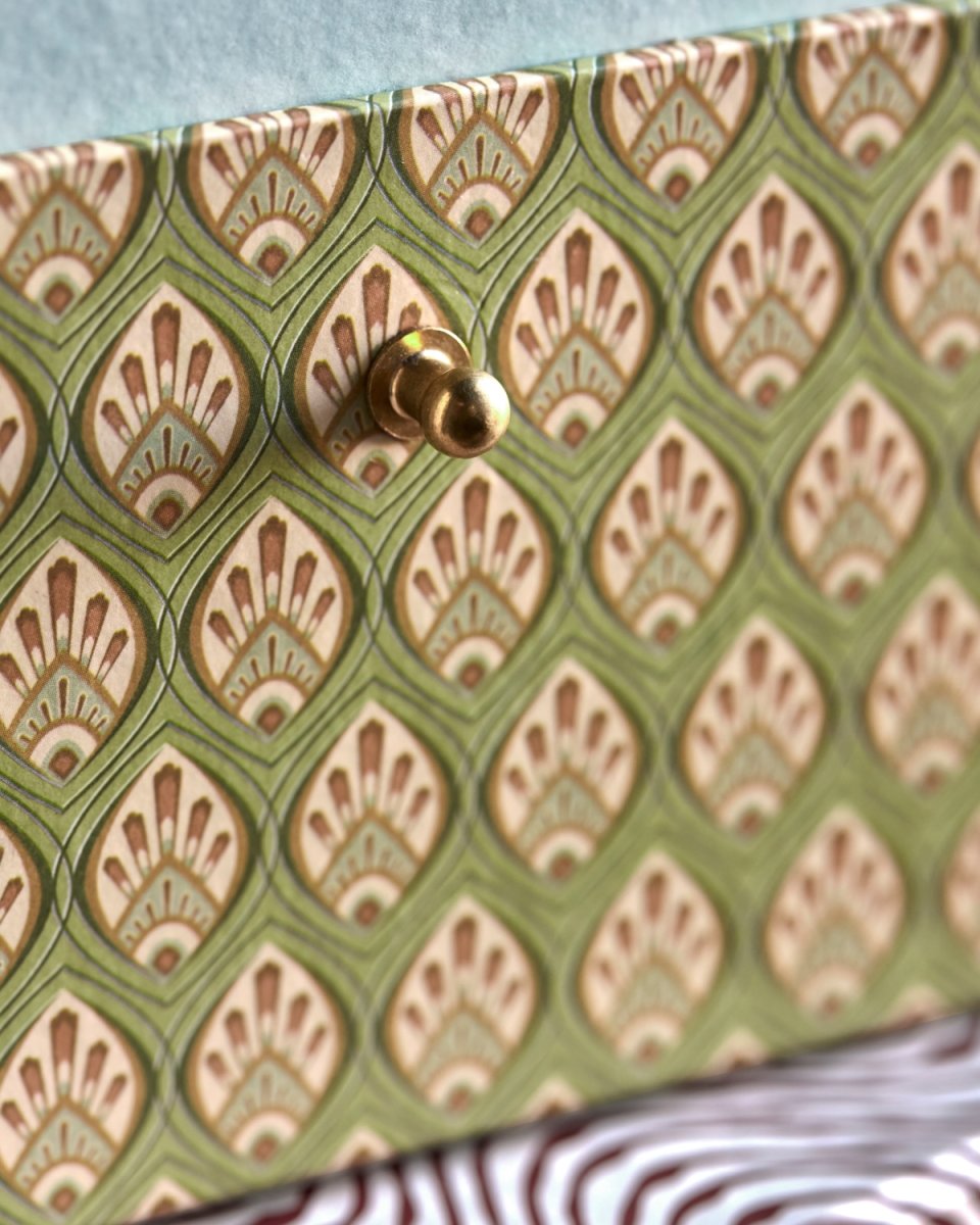 House Doctor Förvaringslådor, khaki & röd