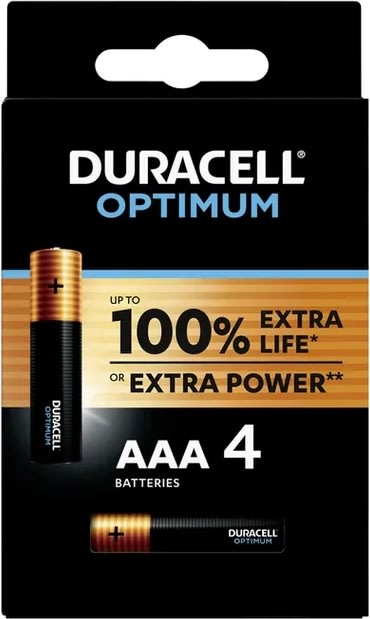 Duracell Optimum AAA batteri, 4 st