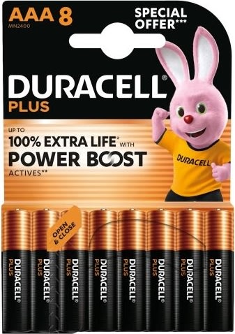 Duracell Plus Boost AA-batteri, 8 st