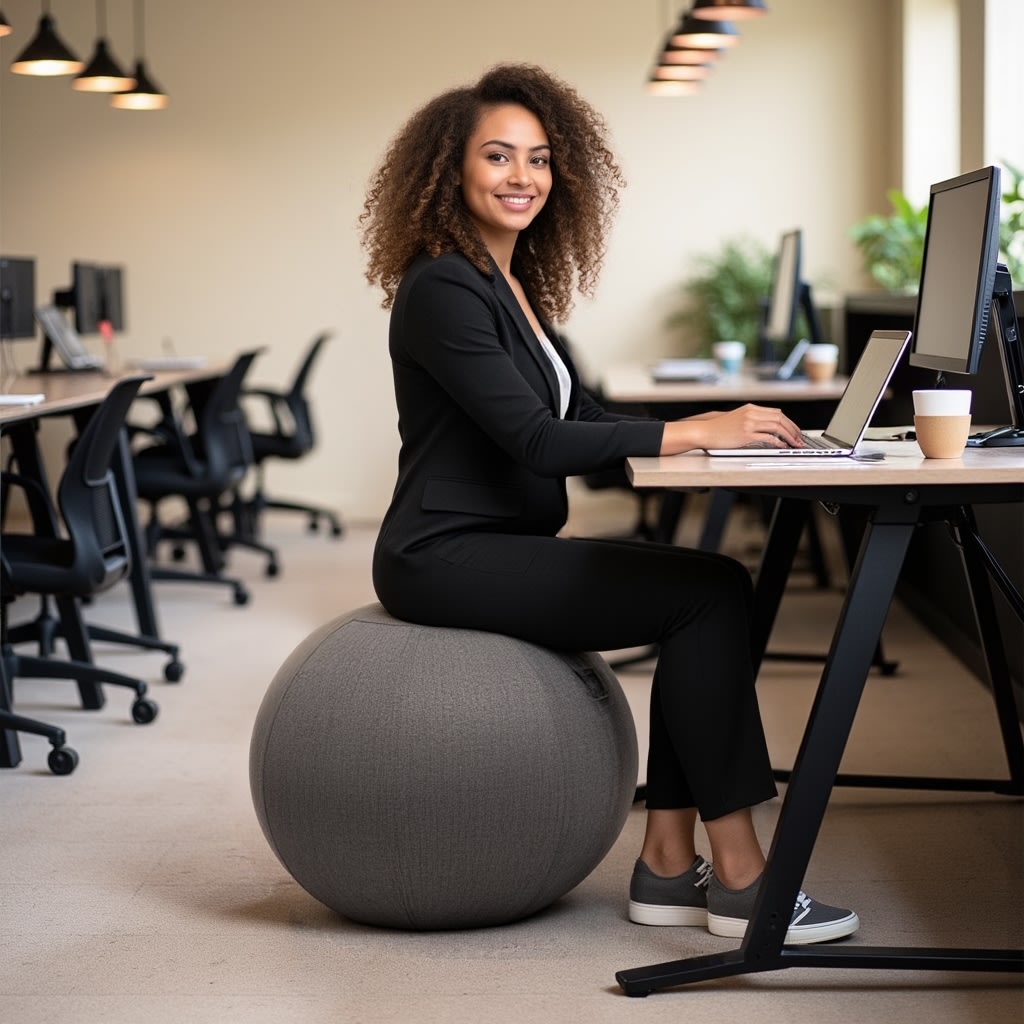 Lux balansboll 55 cm, Grå