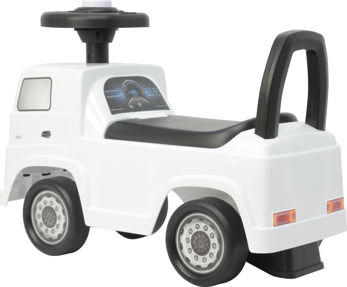 Gåbil Mercedes Actros lastbil för barn, vit