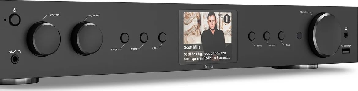 Hama Radio DAB+ Intern. FM BT, svart