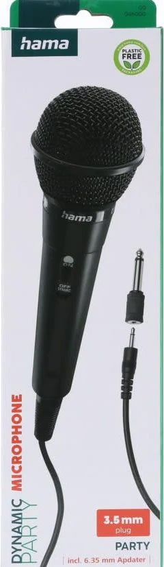 Hama Mikrofon Party Dynamisk Mono, Svart