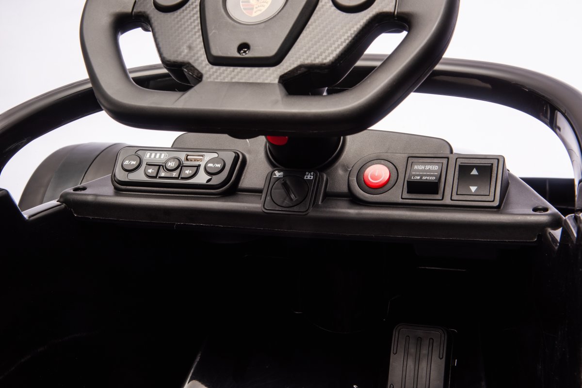 Elbil Porsche Formula E barnbil, 2x12V, svart