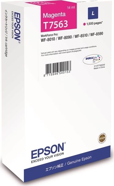 Epson T7563 bläckpatron, magenta