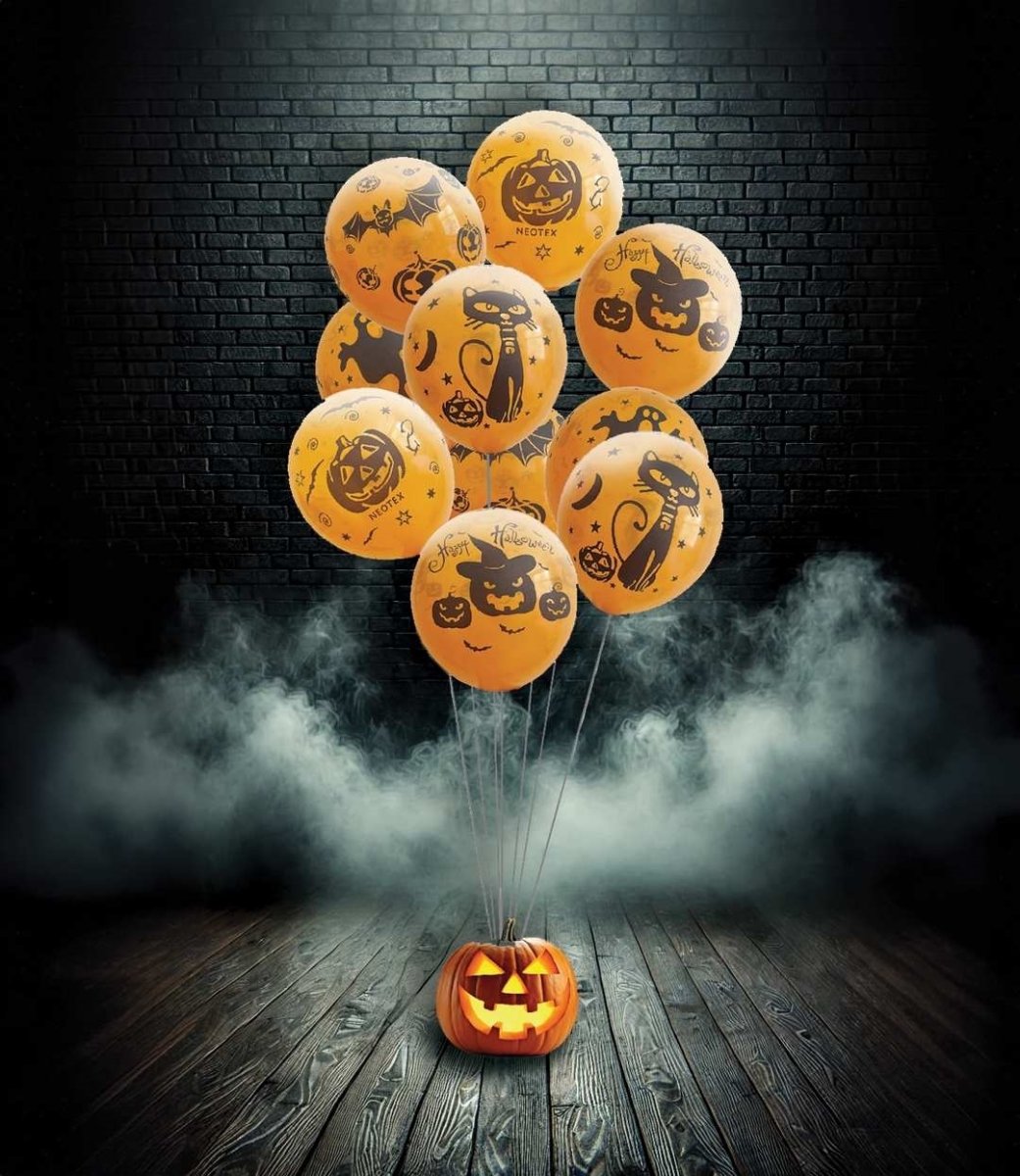 Halloweenballonger Ø23 cm - set om 10 st