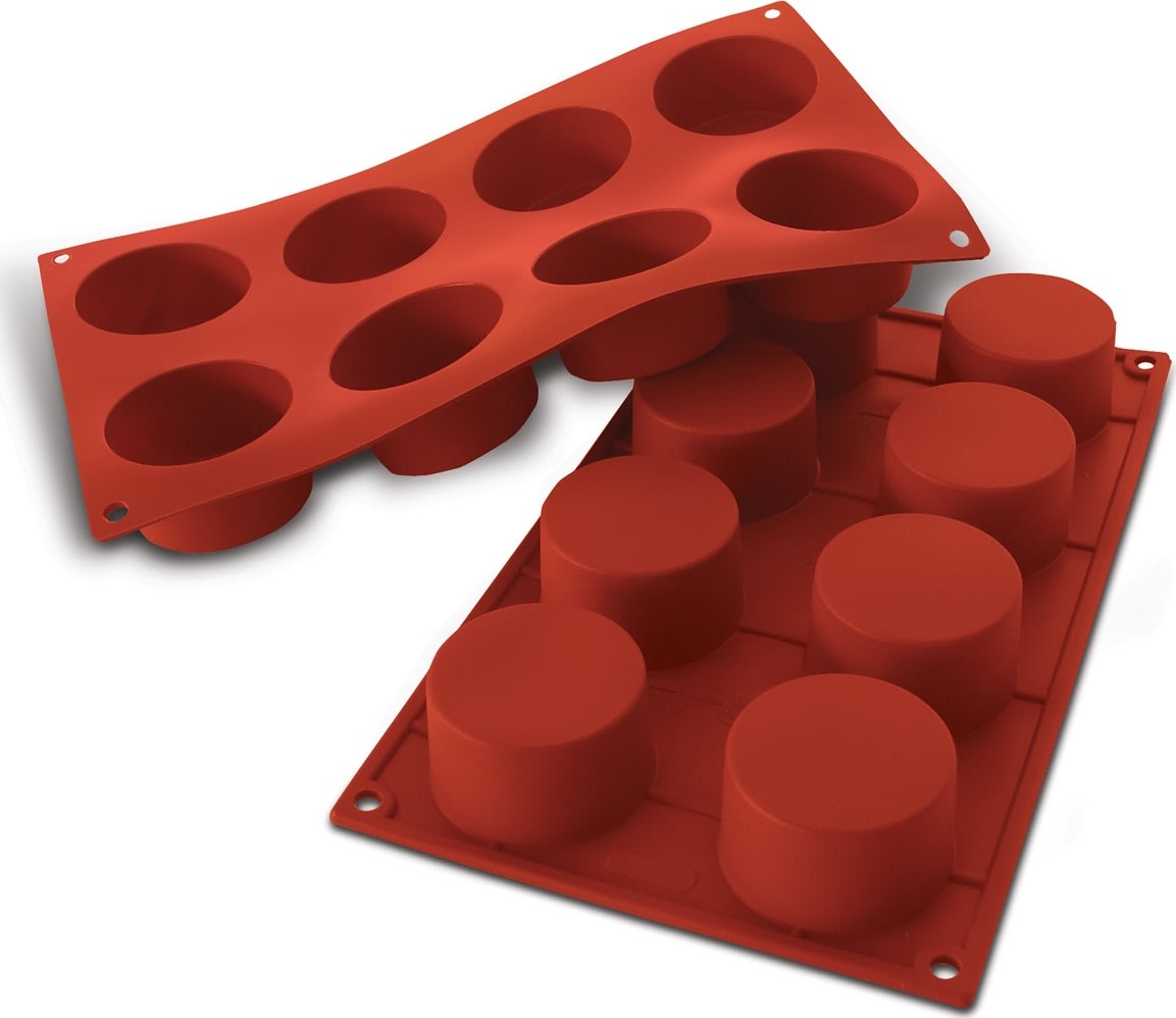 Silikomart Bakform cylinder 8 st, Ø6cm, 9cl