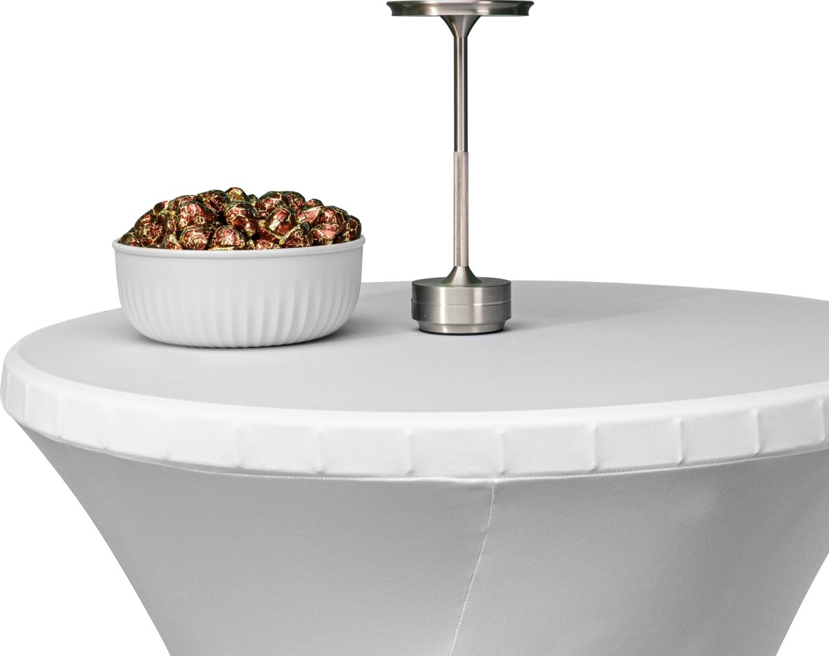 Parkduk t/runt ståbord Ø80-110 cm, vit